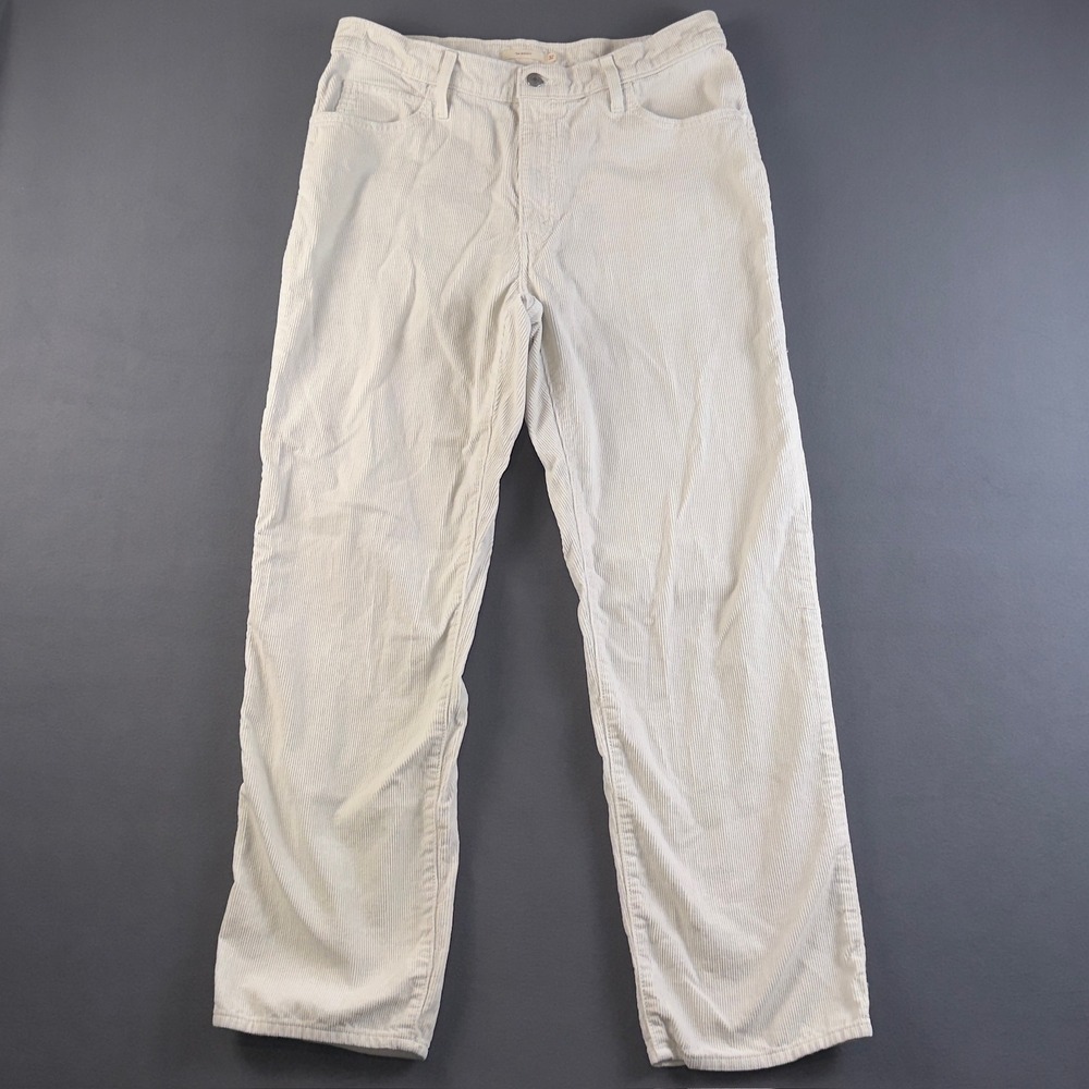 Levis 94 Baggy Corduroy Pants Cream Off White High Rise W32 L31 A3510-0004